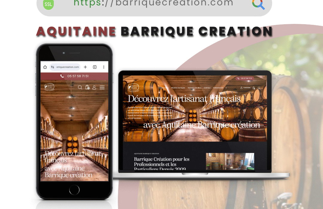 ✨ 𝐑𝐄𝐅𝐎𝐂𝐔𝐒 𝐒𝐔𝐑 𝐋’𝐄𝐗𝐂𝐄𝐋𝐋𝐄𝐍𝐂𝐄 𝐃𝐈𝐆𝐈𝐓𝐀𝐋𝐄 ! ✨ L’agence Ms France Concept Agde & Arcachon est ravie d’avoir réalisé la refonte complète du site e-commerce d’Aquitaine Barrique Création !