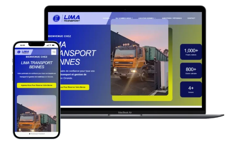 Aperçu de la réalisation LIMA Transport Bennes