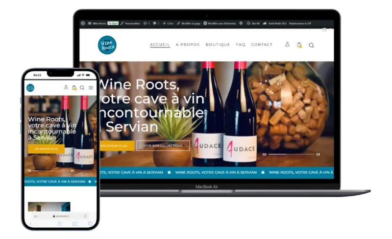 Aperçu de la réalisation Wine Roots