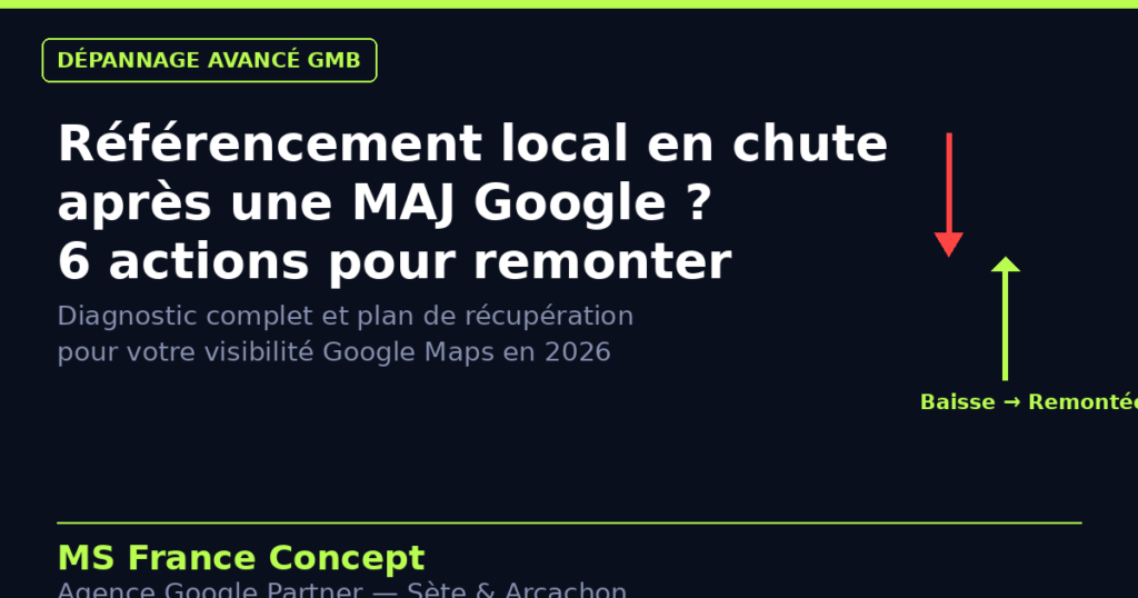 Référencement local en chute après une mise à jour Google - 6 actions pour remonter en 2026