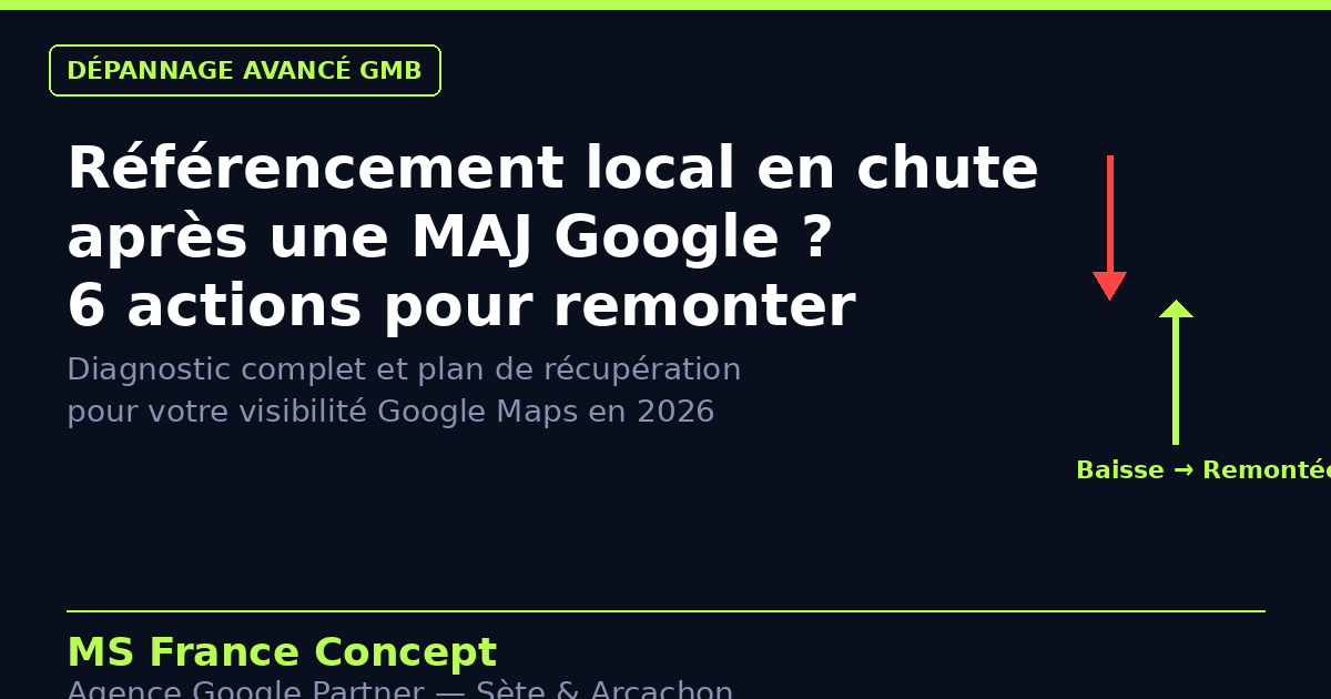 Référencement local en chute après une mise à jour Google - 6 actions pour remonter en 2026