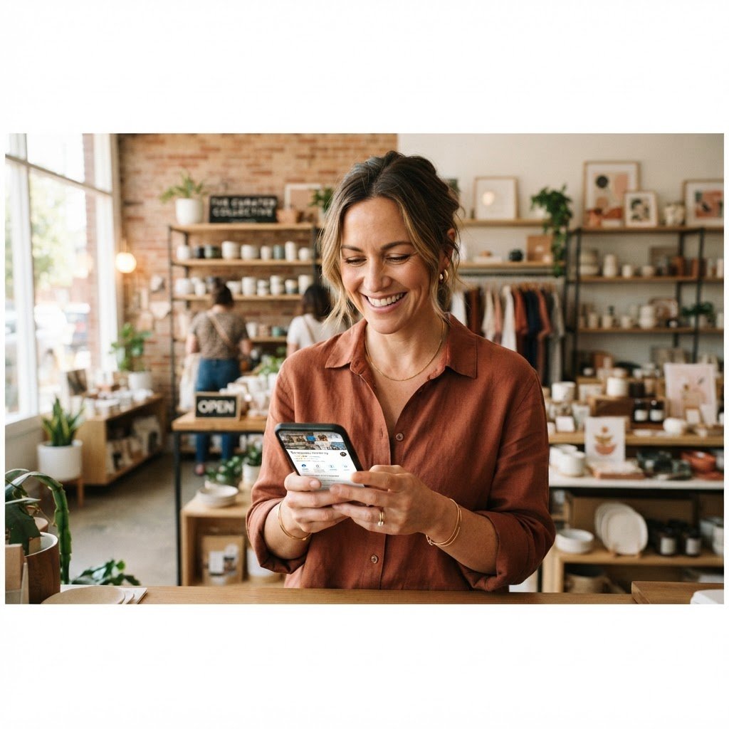 PME et commerce local optimisant sa fiche Google Business Profile pour la rentrée