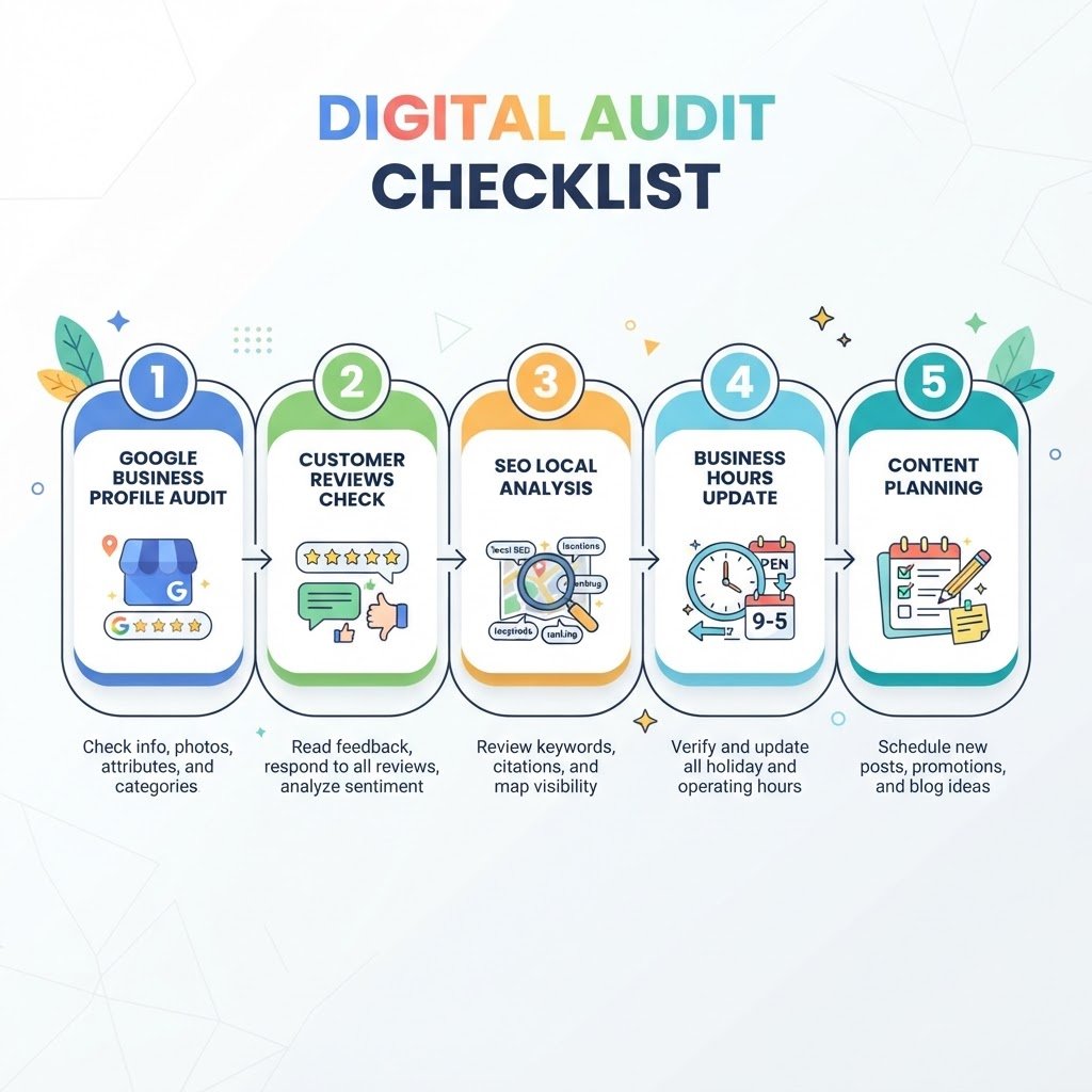 Checklist en 5 étapes pour un audit digital complet pendant l'été