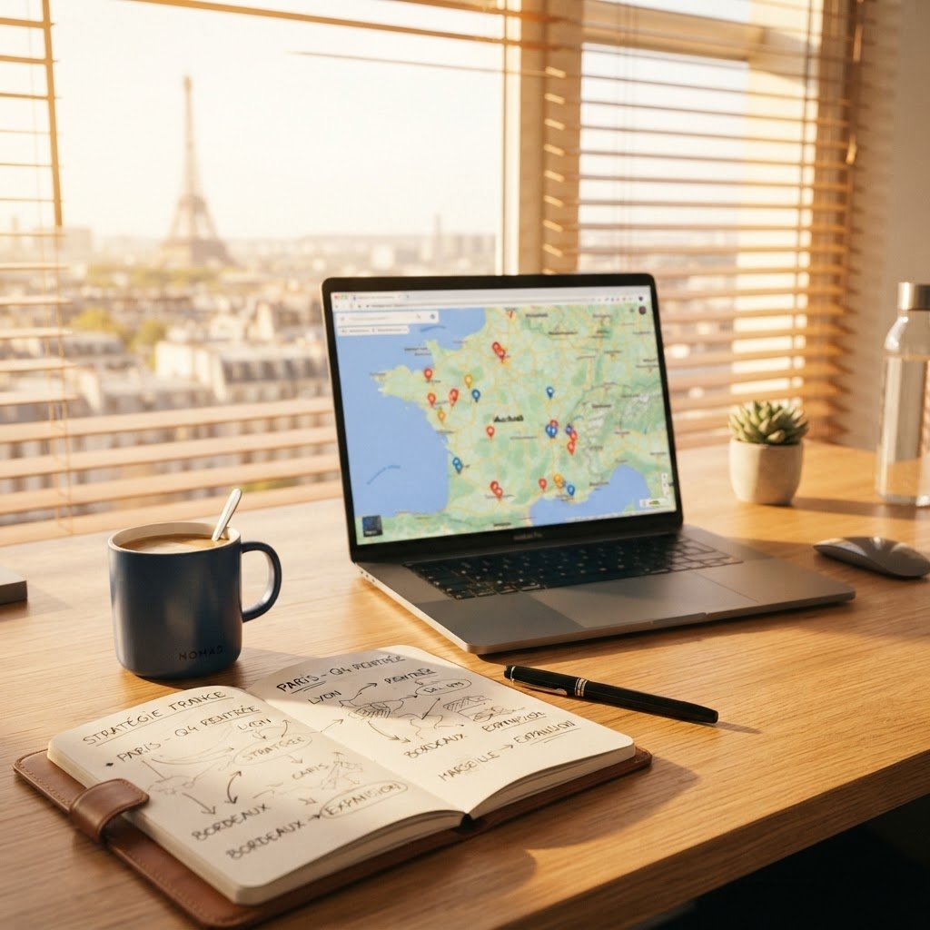 Preparation strategie digitale septembre 2026 bureau planification Google Maps