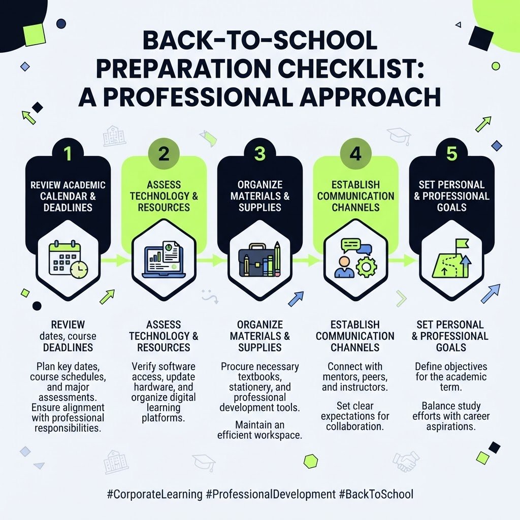 Checklist 5 actions urgentes pour la rentrée - infographie GEO
