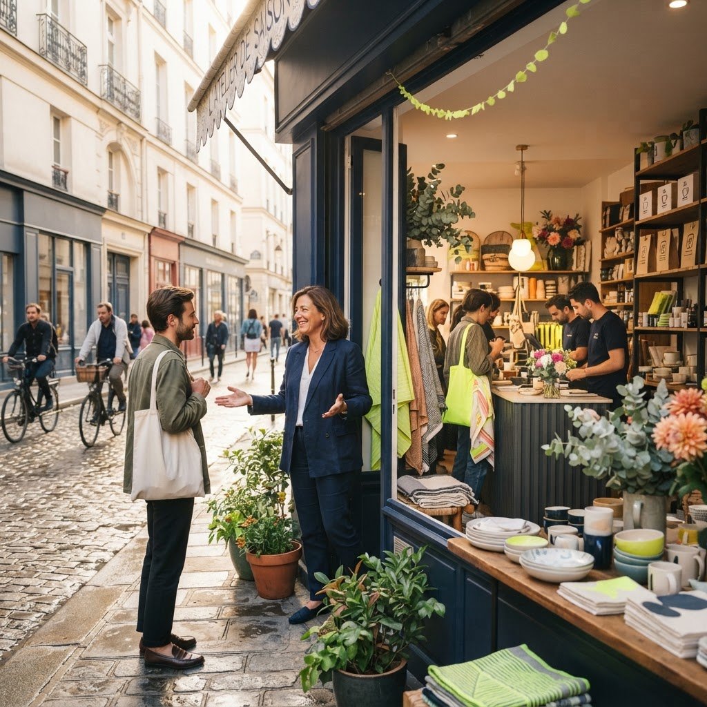 Entreprise locale prête à accueillir ses clients pour la rentrée de septembre