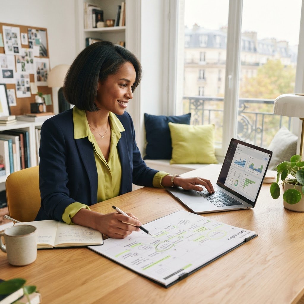 Dirigeant de PME préparant sa stratégie digitale pour la rentrée de septembre