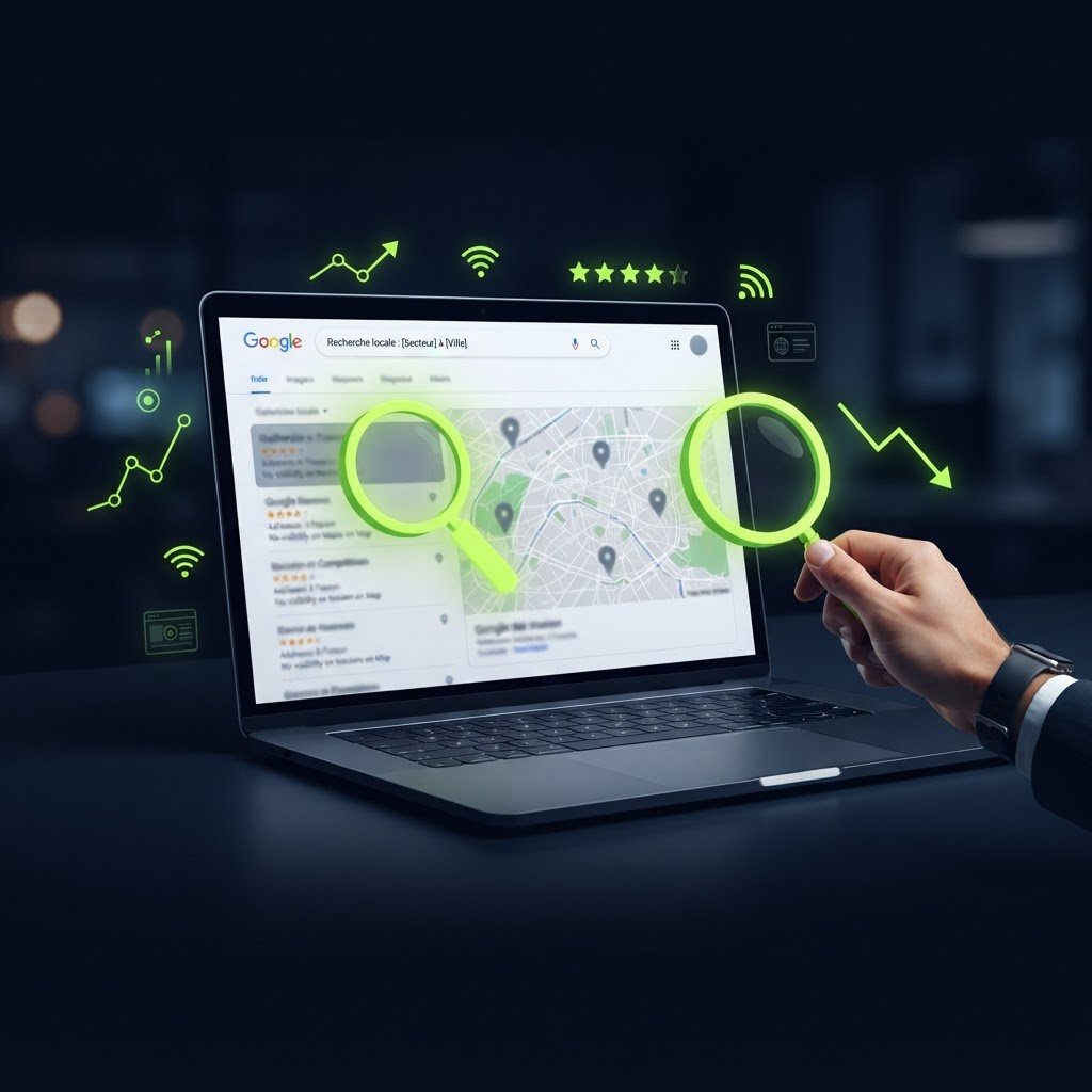 Illustration d’un site invisible sur Google et du référencement local