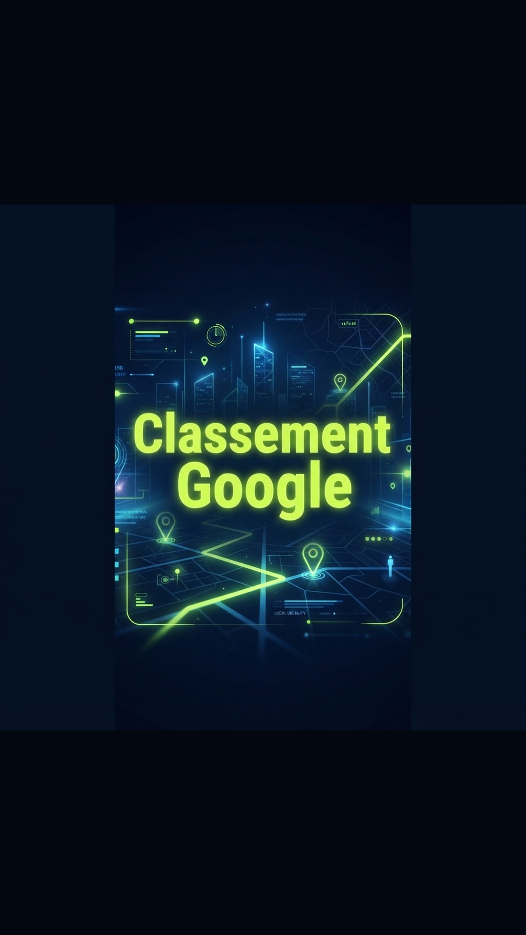 Visuel néon sur le classement Google local