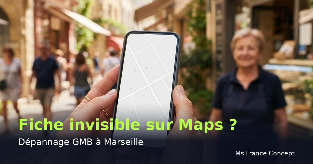 Dépannage Google My Business à Marseille : Fiche invisible sur Maps — Ms France Concept