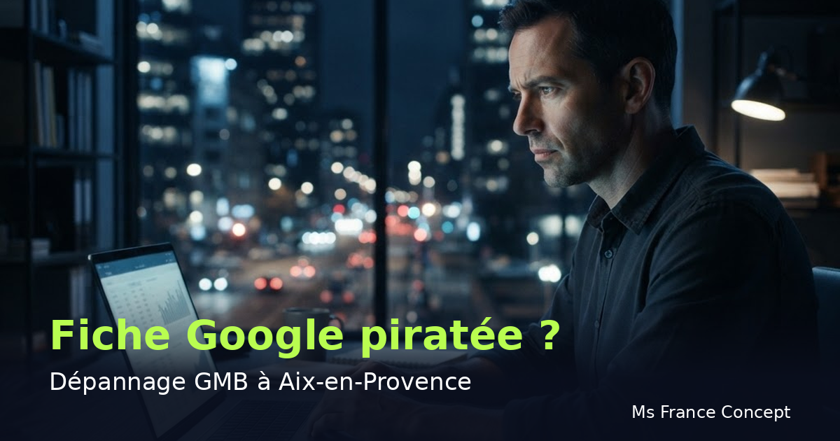 Dépannage Google My Business à Aix-en-Provence : Fiche piratée — Ms France Concept