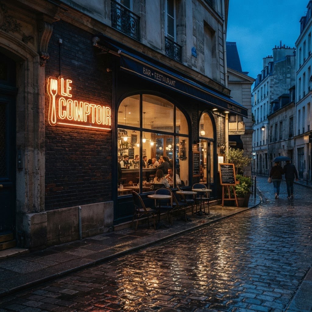 Néon Le Comptoir, atelier MS Néon Concept