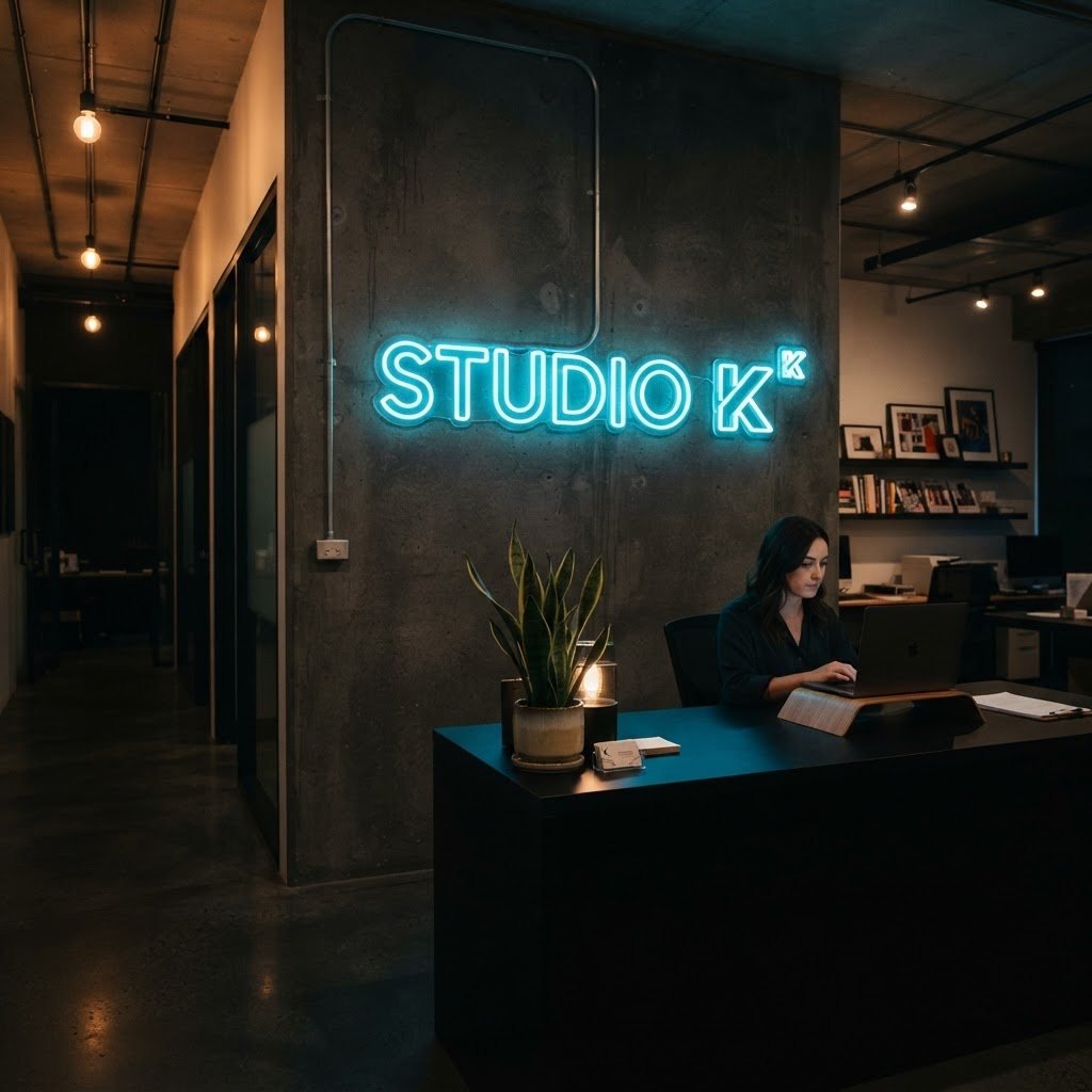Enseigne néon LED Studio K